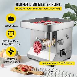 VEVOR Commercial Electric Meat Grinder 550lbs/h Sausage Stuffer Filler 850W