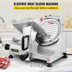VEVOR Commercial Electric Meat Slicer Deli Food Cutter 8'' Blade 240W 1200RPM