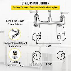 VEVOR Commercial Faucet Wall Mount Kitchen Sink Pre-Rinse Sprayer 25 Height