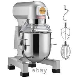 VEVOR Commercial Food Mixer 10L 3-Speed Stand Dough Mixer 550W for Restaurant