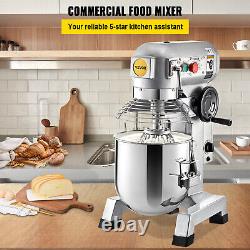 VEVOR Commercial Food Mixer 15Qt Dough Mixer 3 Speeds Electric 30 Minute Timer