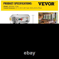 VEVOR Commercial Food Mixer, 20Qt Commercial Mixer with Timing Function, 750W St