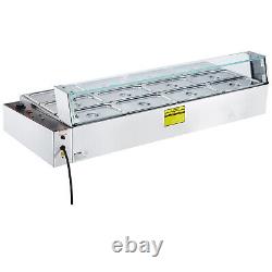 VEVOR Commercial Food Warmer 125Qt Countertop Buffet Bain Marie with Glass Shield