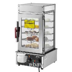 VEVOR Commercial Food Warmer Display 5-Tier Food Steamer Buns Warmer Electric