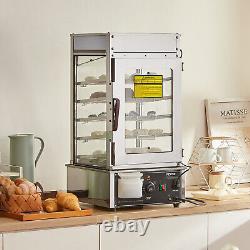 VEVOR Commercial Food Warmer Display 5-Tier Food Steamer Buns Warmer Electric