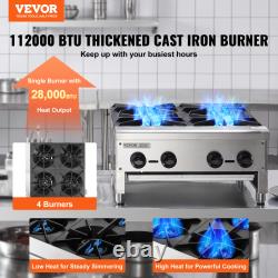 VEVOR Commercial Gas Range Stove Countertop Cooking Hot Plate Kitchen Propane