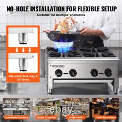 VEVOR Commercial Gas Range Stove Countertop Cooking Hot Plate Kitchen Propane