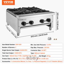 VEVOR Commercial Gas Range Stove Countertop Cooking Hot Plate Kitchen Propane