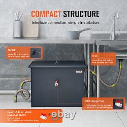 VEVOR Commercial Grease Interceptor Grease Trap 40 LB 15 GPM Carbon Steel