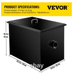 VEVOR Commercial Grease Interceptor Grease Trap 8-100 LBS 4-50 GPM Carbon Steel