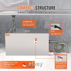 VEVOR Commercial Grease Trap, 25 LBS Grease Interceptor, Top Inlet Interceptor