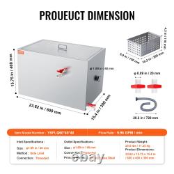 VEVOR Commercial Grease Trap 40 LBS Grease Interceptor, Stainless Steel Under