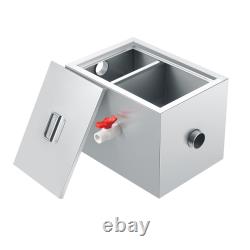 VEVOR Commercial Grease Trap, 8 LBS Grease Interceptor, Side Inlet Interceptor