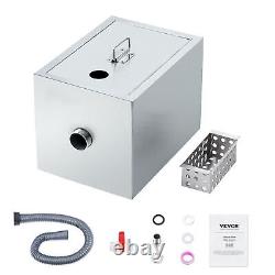 VEVOR Commercial Grease Trap, 8 LBS Grease Interceptor, Top Inlet Interceptor, U