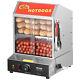 Vevor Commercial Hot Dog Steamer 2-tier Electric Bun Warmer 28.5qt Slide Doors