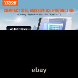 VEVOR Commercial Ice Maker, 100 lbs/24H, Ice Maker Machine, 45 Ice Cubes in 12-1