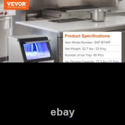 VEVOR Commercial Ice Maker, 100 lbs/24H, Ice Maker Machine, 45 Ice Cubes in 12-1