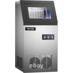 VEVOR Commercial Ice Maker 90/110/132/150Lbs Ice Cube Machine 22Lbs Storage SUS