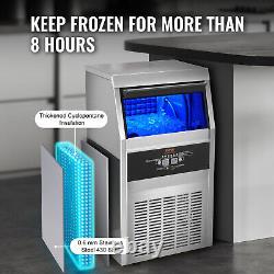 VEVOR Commercial Ice Maker Auto Clear Cube Ice Making Machine 90-100 lbs 110V