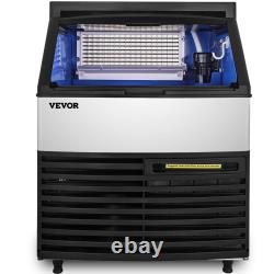 VEVOR Commercial Ice Maker Ice Cube Machine 265-440LBS SUS with77LBS Bin Storage