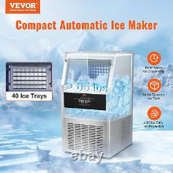 VEVOR Commercial Ice Maker Machine, 65LBS/24H Ice Maker Machine with 24LBS Bi