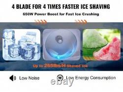 VEVOR Commercial Ice Shaver Crusher 265lbs Per Hour Electric Snow Cone Maker