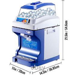 VEVOR Commercial Ice Shaver Ice Crusher Snow Cone Machine withHopper 5L Storage