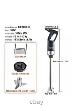 VEVOR Commercial Immersion Blender 19.7 Heavy Duty Mixer 500W Variable Speed