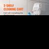 Vevor Commercial Janitorial Cleaning Cart 3-shelf Plastic Housekeeping Cart Wi