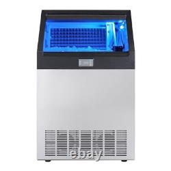 VEVOR Commercial Machine, 126 Ice Cubes in 12-15 Minutes, Ice Maker with 88lbs