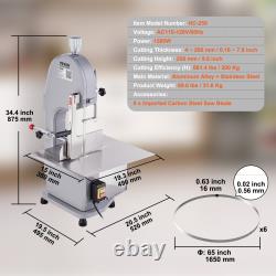 VEVOR Commercial Meat Bone Cutting Machine 1500W Electric Meat Bandsaw Machine