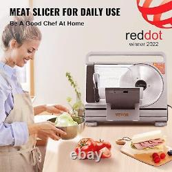 VEVOR Commercial Meat Slicer, 10 inch Electric Food Slicer, 240W Frozen Meat