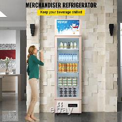 VEVOR Commercial Merchandiser Refrigerator 11Cu. Ft Beverage Cooler Fridge Store