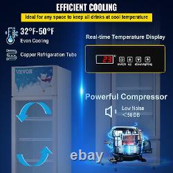 VEVOR Commercial Merchandiser Refrigerator 11Cu. Ft Beverage Cooler Fridge Store