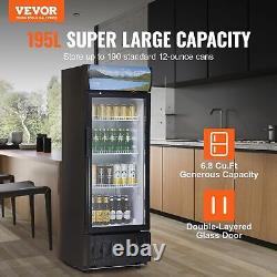 VEVOR Commercial Merchandiser Refrigerator, 6.8 Cu. Ft / 195L Beverage Refrigerat