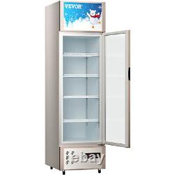 VEVOR Commercial Merchandiser Refrigerator Beverage Cooler 1 Door 22x25.6x77