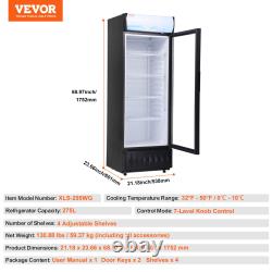 VEVOR Commercial Merchandiser Refrigerator, Customizable Lightbox