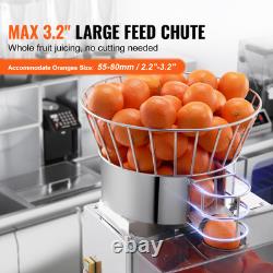 VEVOR Commercial Orange Juicer Machine 120W Automatic Juice Squeezer Extractor