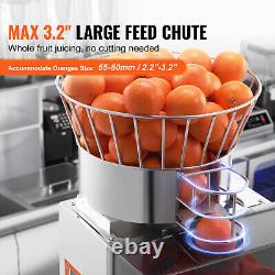 VEVOR Commercial Orange Juicer Machine 120W Automatic Juice Squeezer Extractor