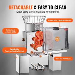 VEVOR Commercial Orange Juicer Machine 120W Automatic Juice Squeezer Extractor