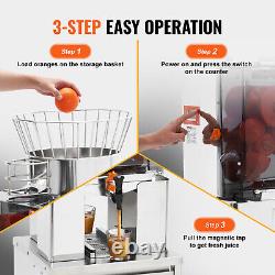 VEVOR Commercial Orange Juicer Machine 120W Automatic Juice Squeezer Extractor