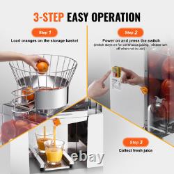 VEVOR Commercial Orange Juicer Machine 120W Automatic Juice Squeezer Extractor