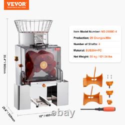 VEVOR Commercial Orange Juicer Machine 120W Automatic Juice Squeezer Extractor