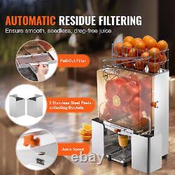 VEVOR Commercial Orange Juicer Machine 120W Juice Squeezer Extractor Filter Box