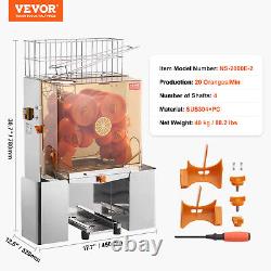 VEVOR Commercial Orange Juicer Machine 120W Juice Squeezer Extractor Filter Box