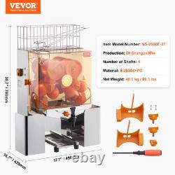 VEVOR Commercial Orange Juicer Machine 120W Juice Squeezer Extractor Water Tap