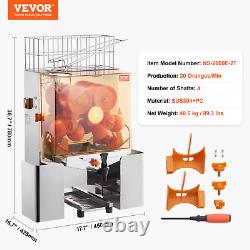 VEVOR Commercial Orange Juicer Machine 120W Juice Squeezer Extractor Water Tap