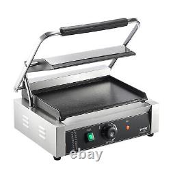 VEVOR Commercial Panini Press Grill Electric Sandwich Maker Griddle Plate 14x9