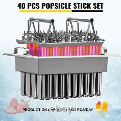 VEVOR Commercial Popsicle Machine Commercial Ice Popsicle Machine 40pcs Mold Set