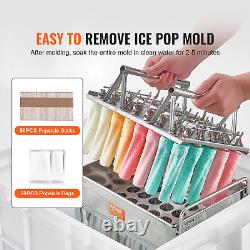 VEVOR Commercial Popsicle Molds 40PCS Cylindrical Ice Pop Molds Stainless Steel